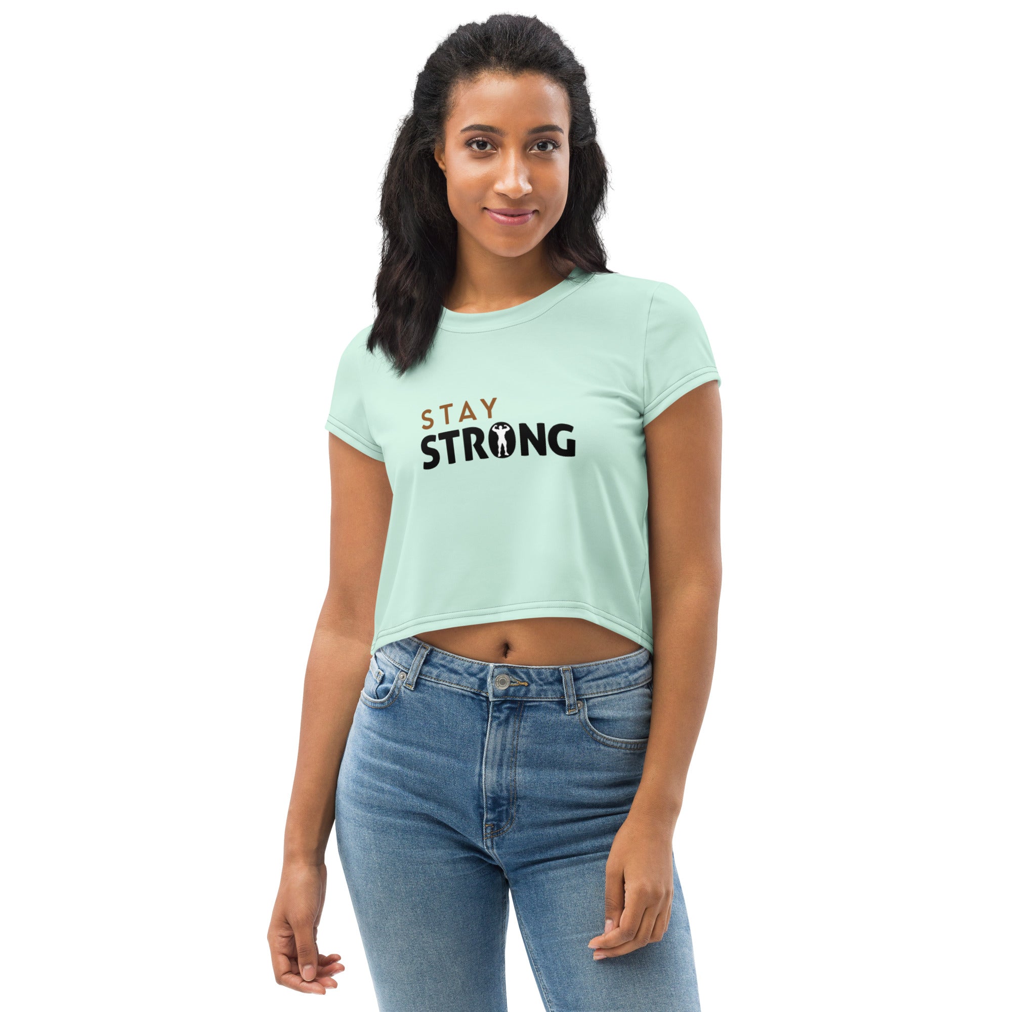 STAY STRONG - All-Over Print Crop Tee