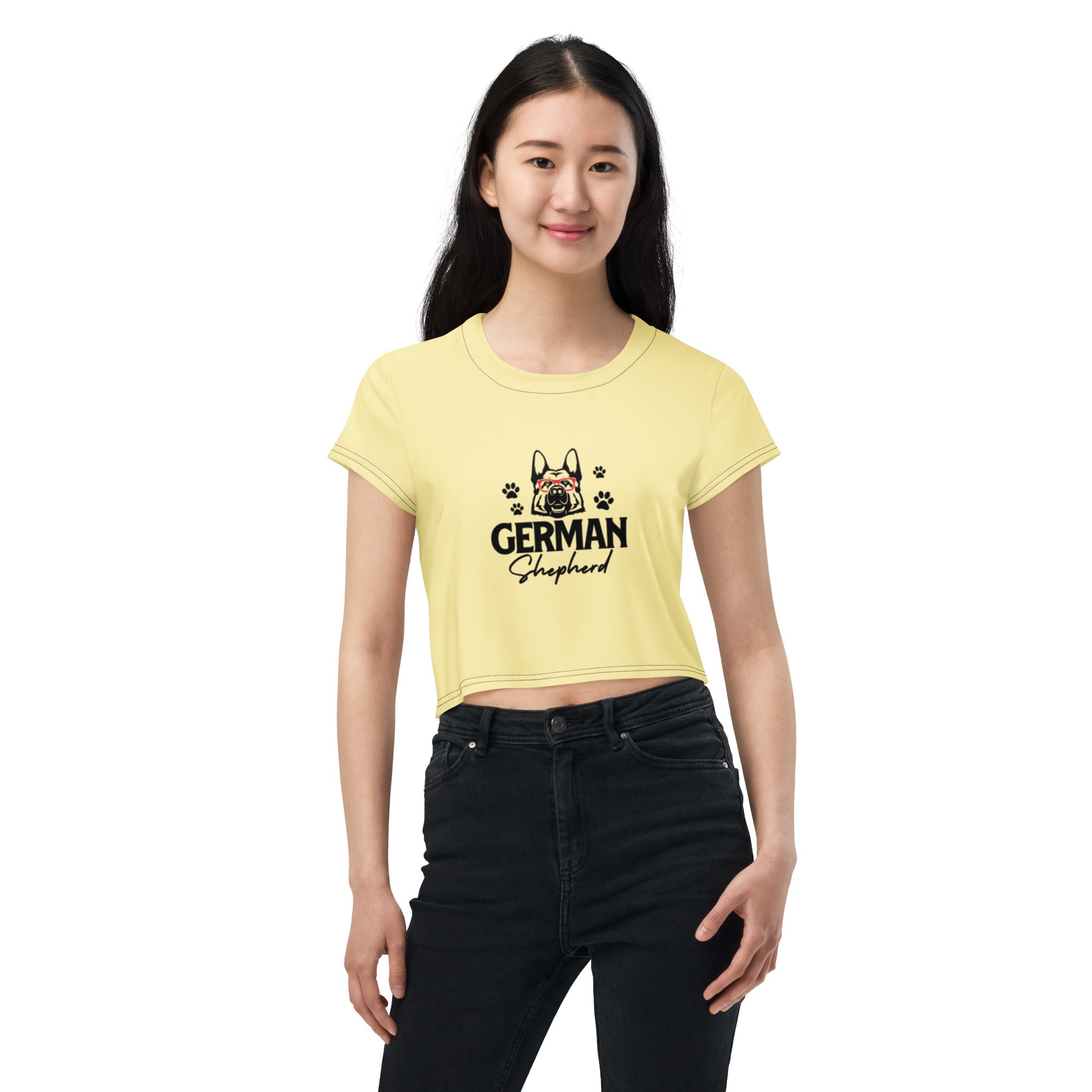 GERMAN SHEPHERD - All-Over Print Crop Tee