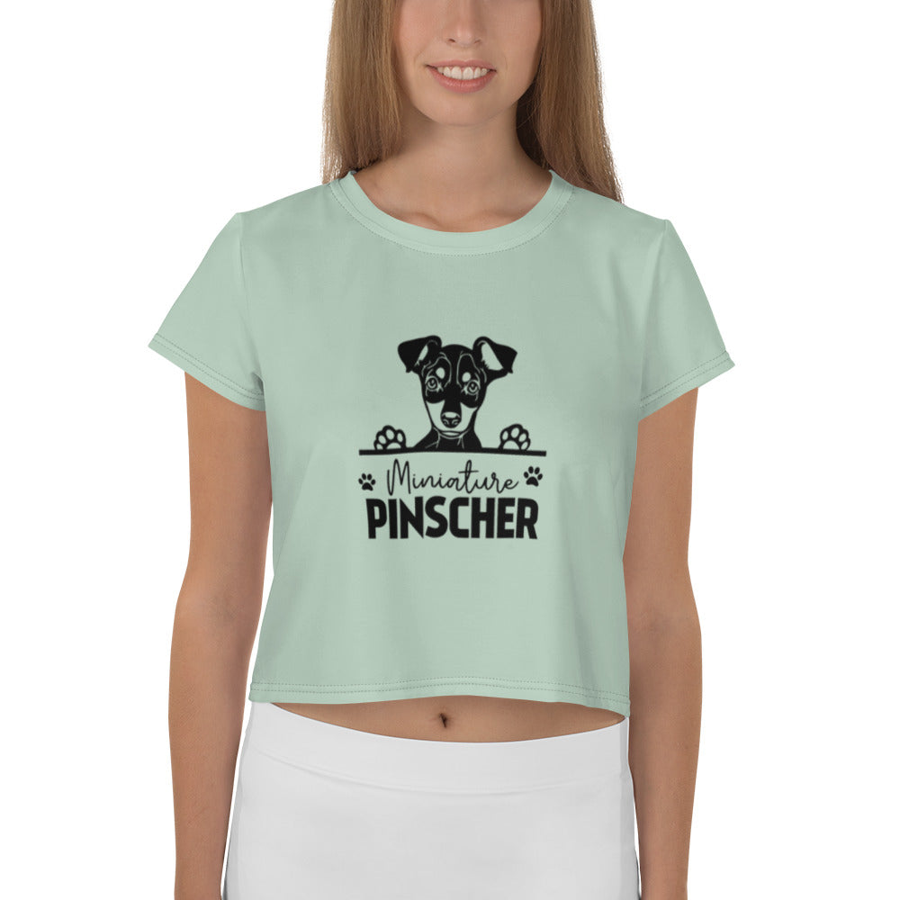 MINIATURE PINSCHER - All-Over Print Crop Tee