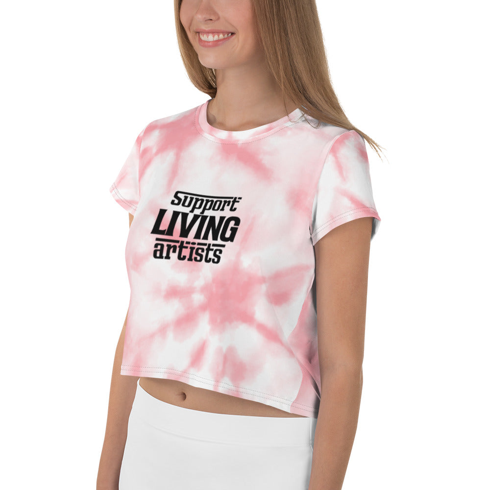 SUPPORT LIVING ARTISTS - All-Over Print Crop Tee