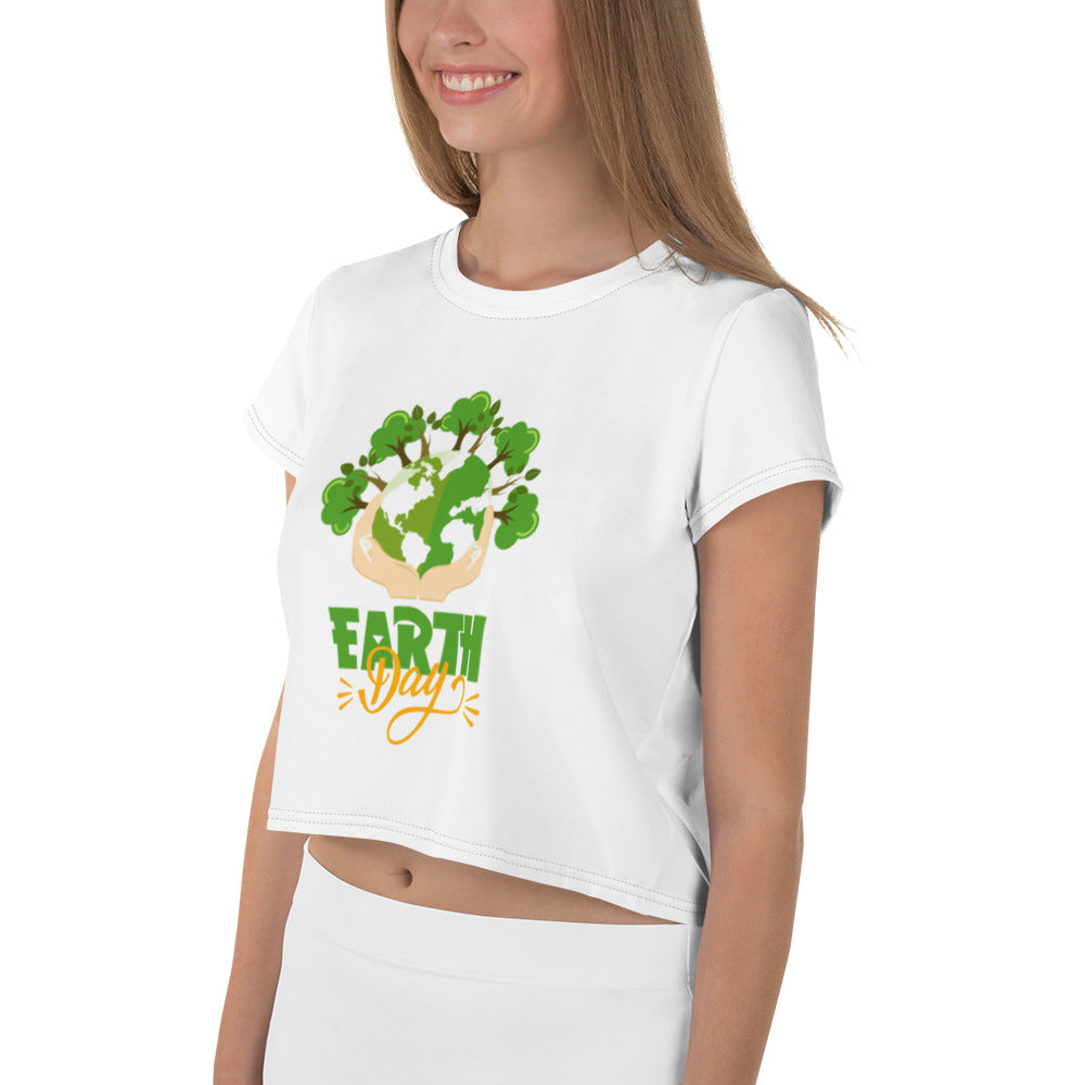 EARTH DAY - All-Over Print Crop Tee