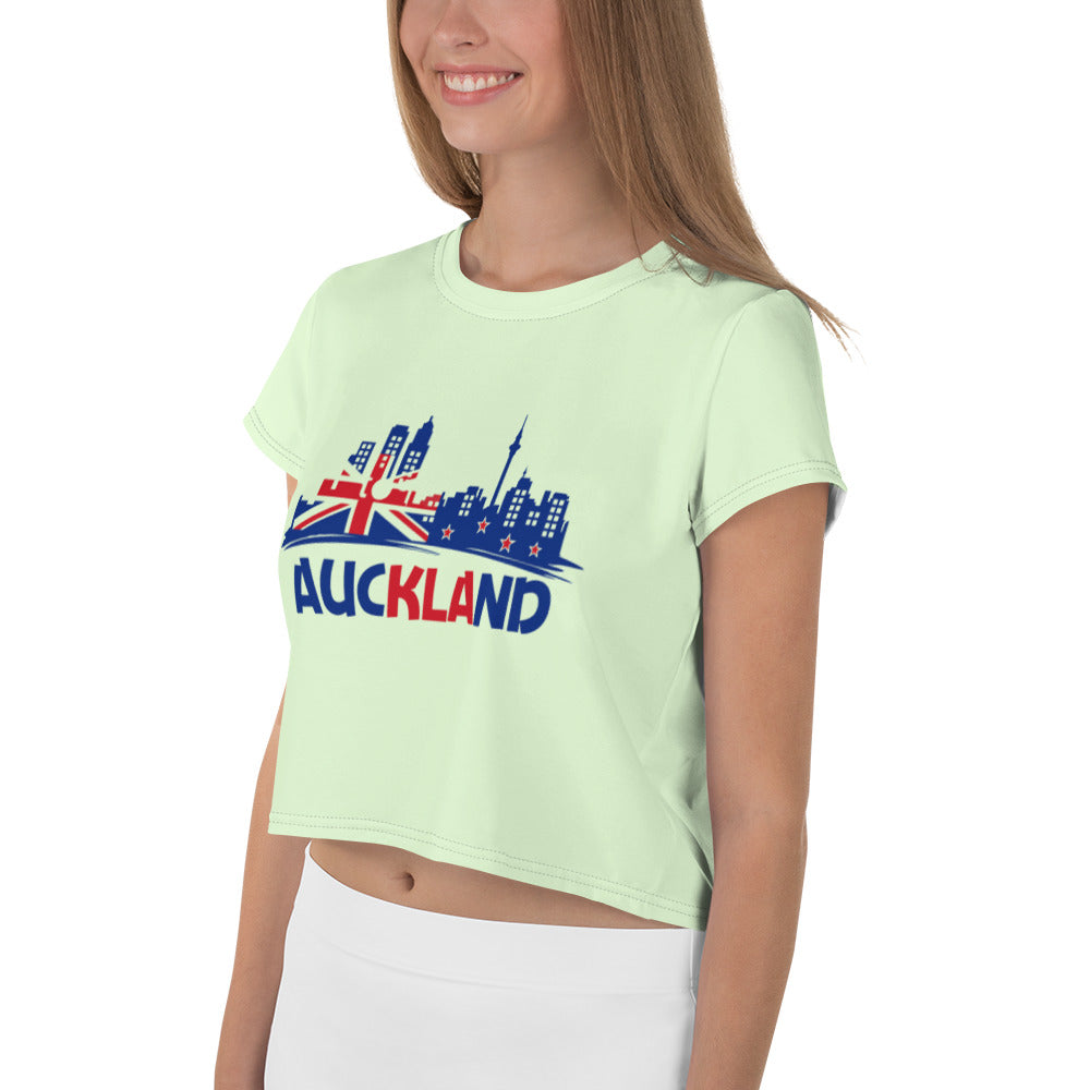 AUCKLAND - All-Over Print Crop Tee