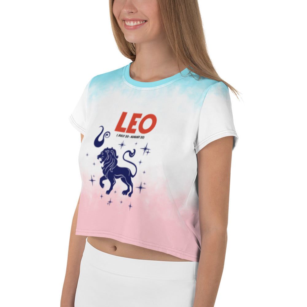 LEO - All-Over Print Crop Tee