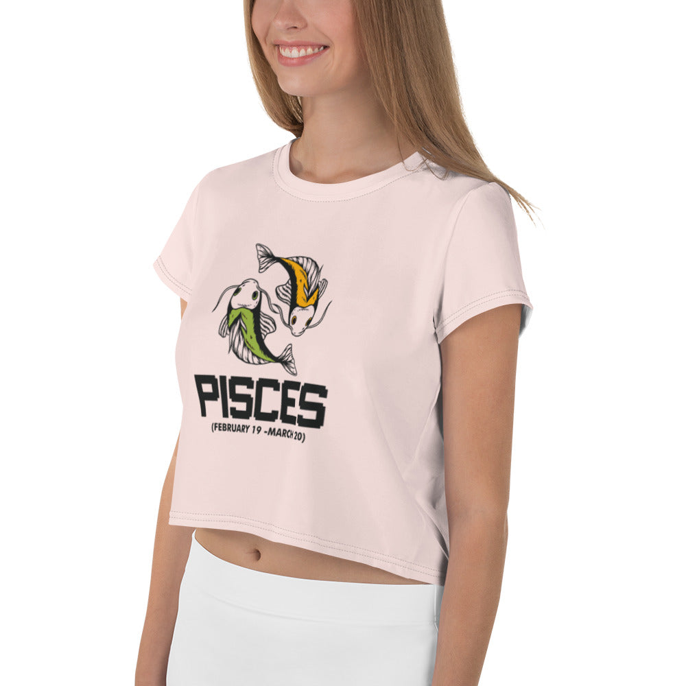 PISCES - All-Over Print Crop Tee