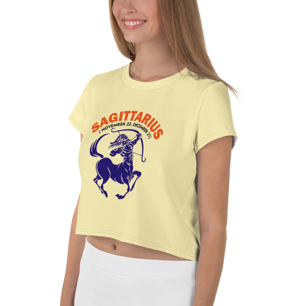 SAGITTARIUS - All-Over Print Crop Tee