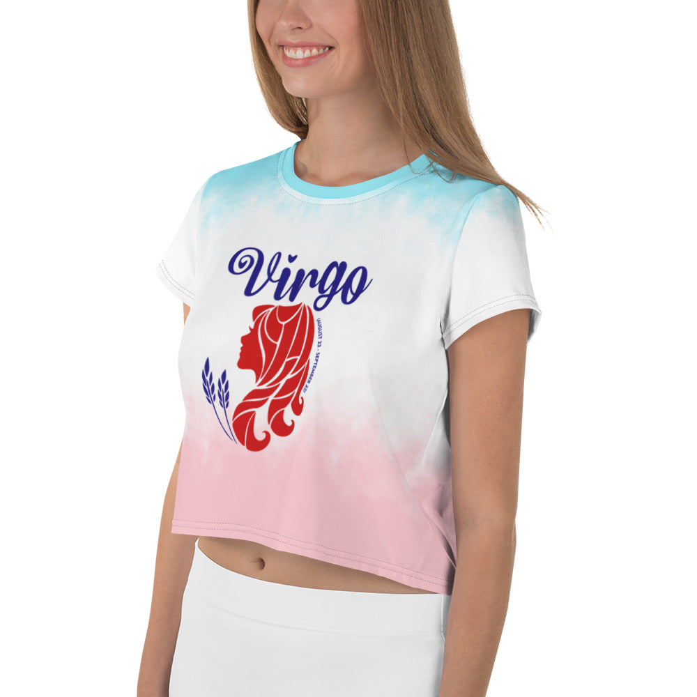 VIRGO - All-Over Print Crop Tee