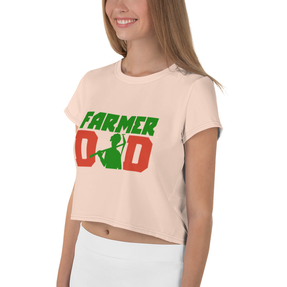 FARMER DAD - All-Over Print Crop Tee