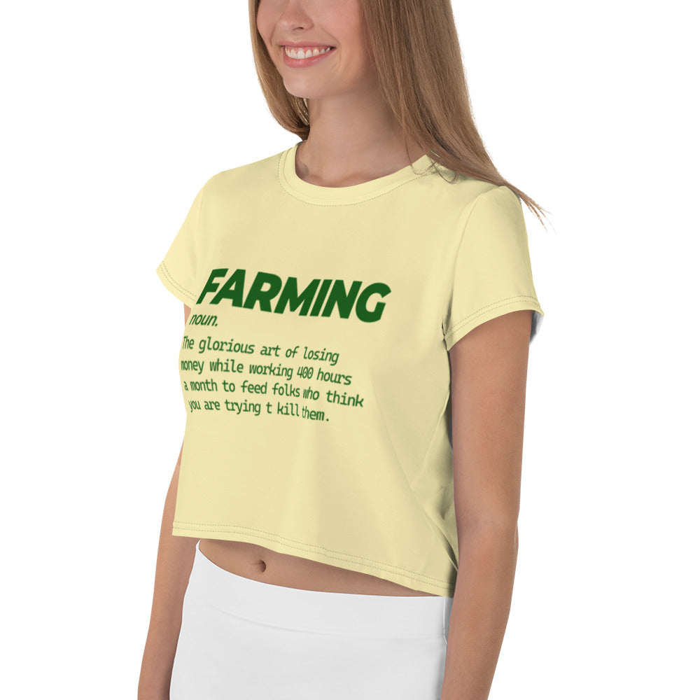 FARMING - All-Over Print Crop Tee