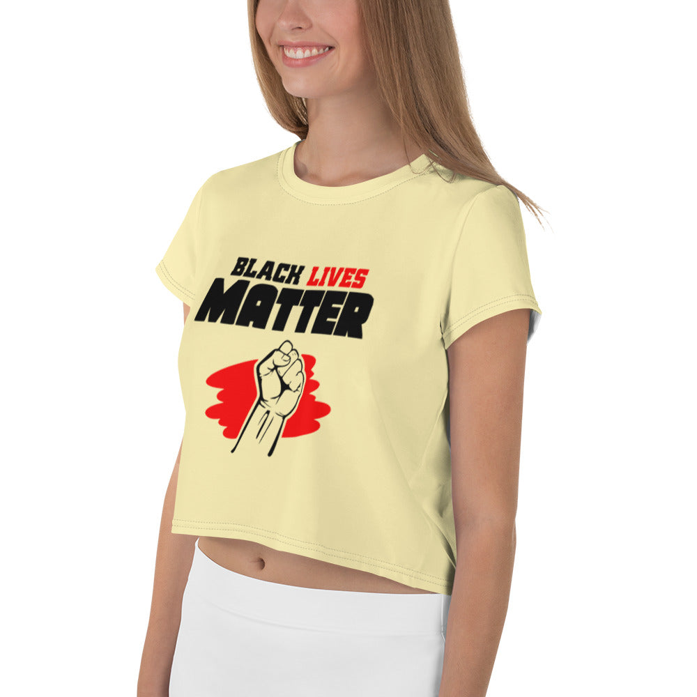 BLACK LIVES MATTER - All-Over Print Crop Tee