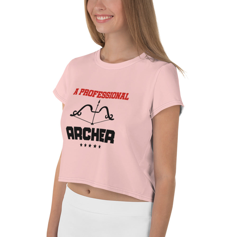 A PROFESSIONAL ARCHER - All-Over Print Crop Tee