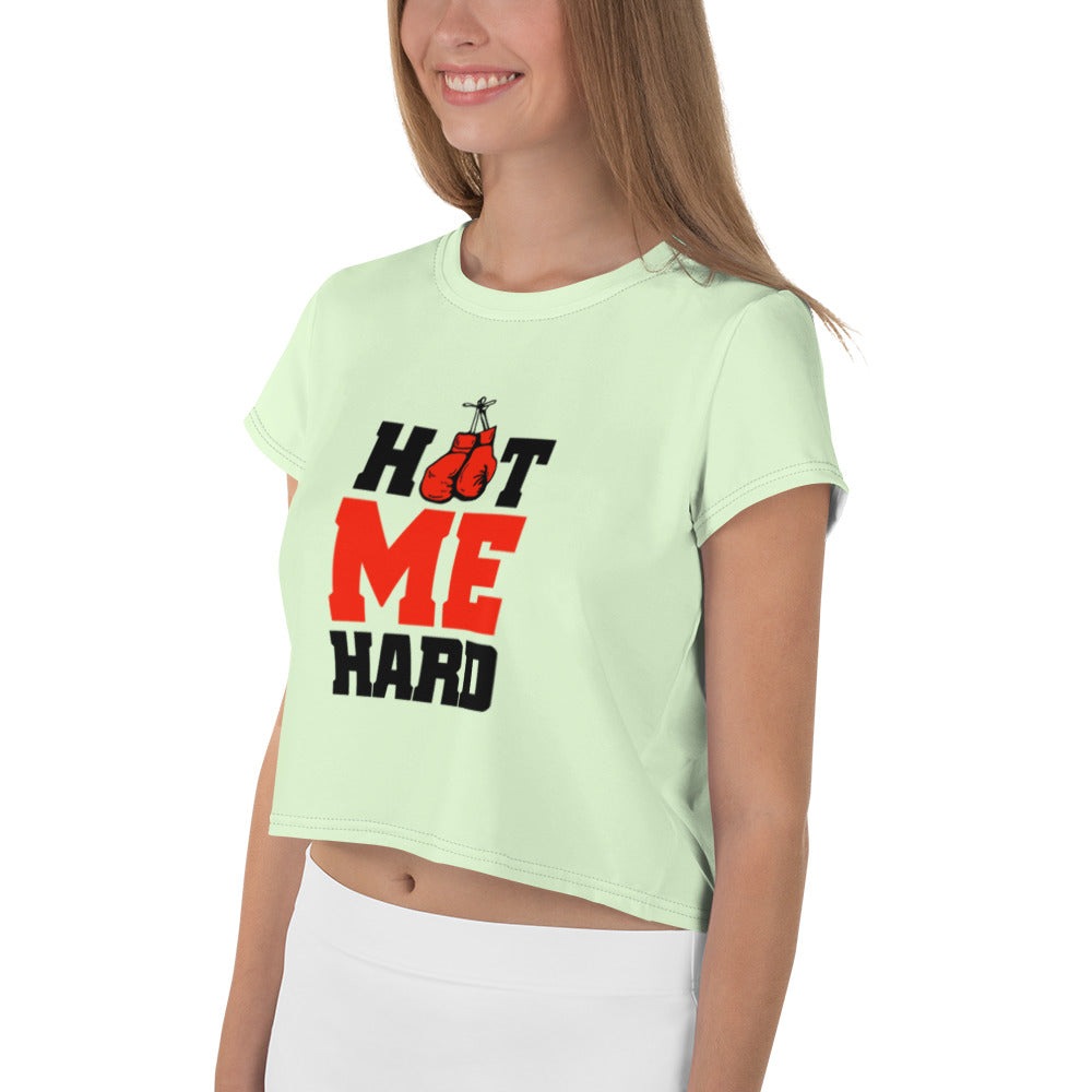 HOT ME HARD - All-Over Print Crop Tee