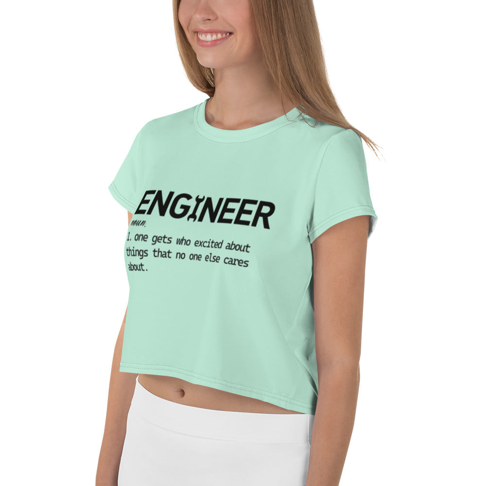 ENGINEER - All-Over Print Crop Tee