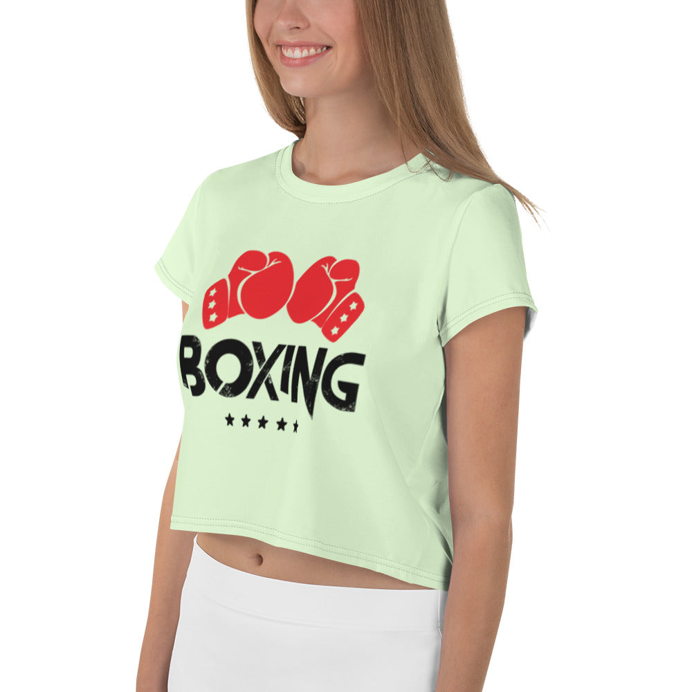 BOXING - All-Over Print Crop Tee