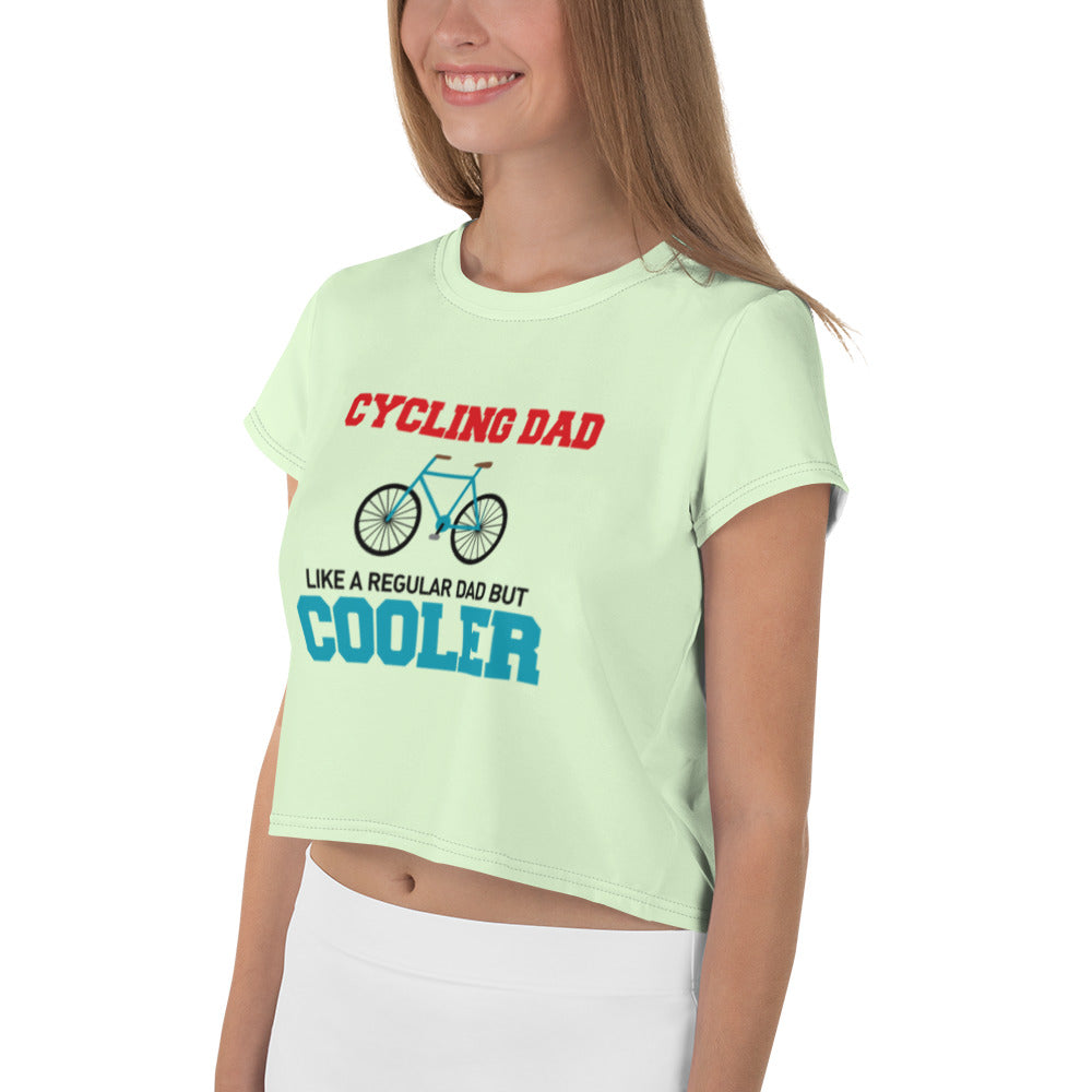 CYCLING DAD - All-Over Print Crop Tee