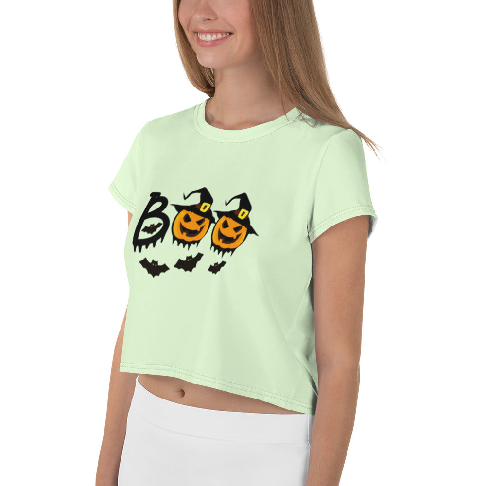 BOO - All-Over Print Crop Tee