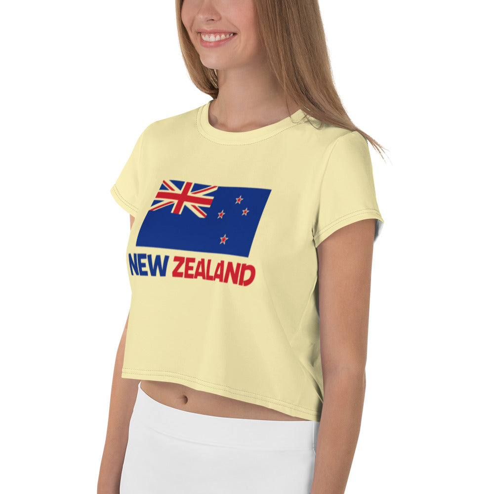 NEW ZEALAND - All-Over Print Crop Tee