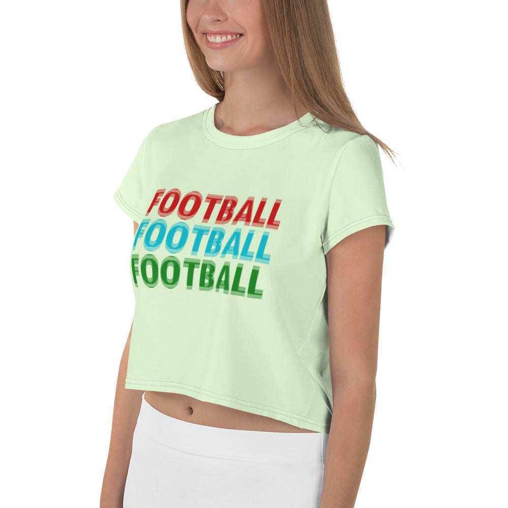 FOOTBALL - All-Over Print Crop Tee