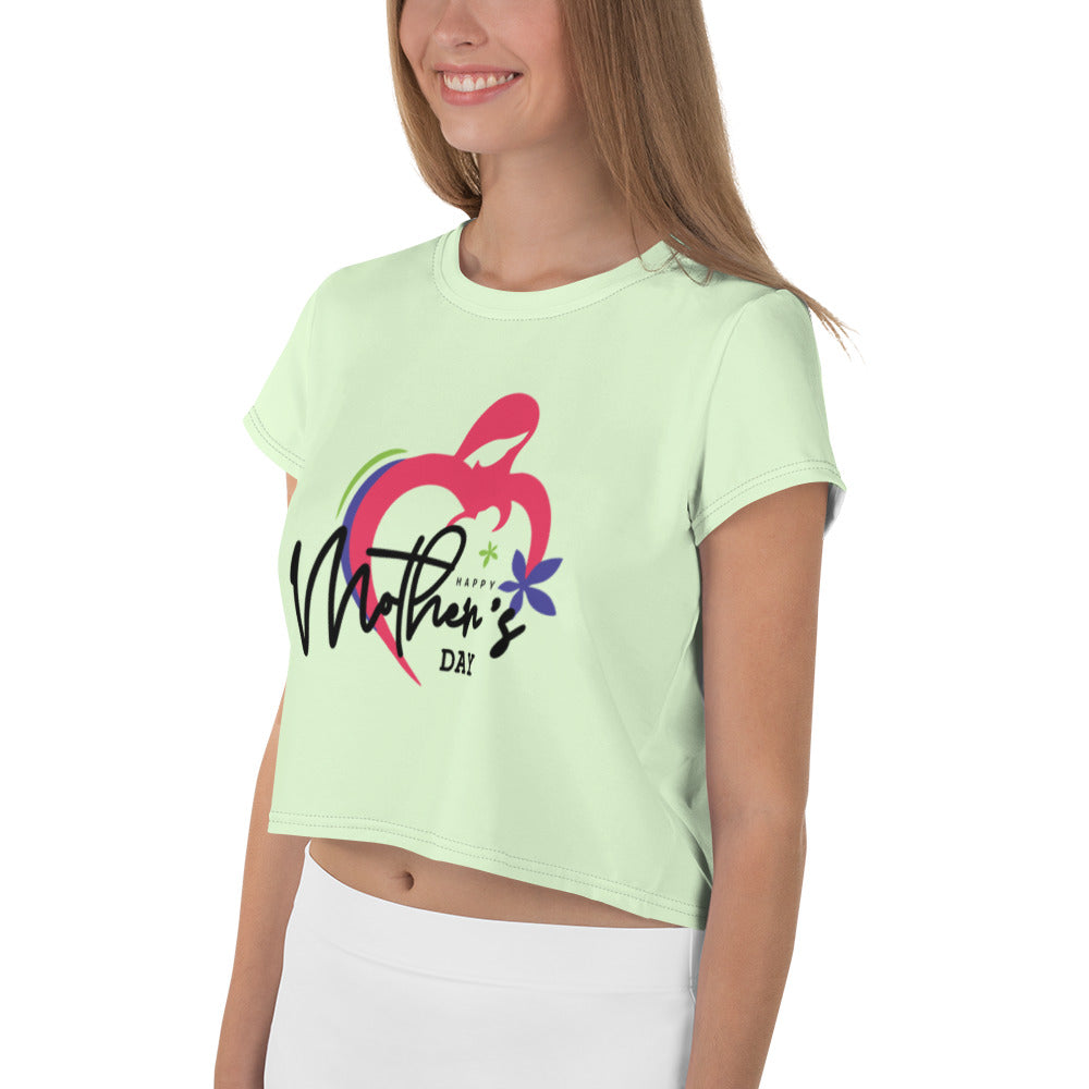 HAPPY MOTHER'S DAY - All-Over Print Crop Tee