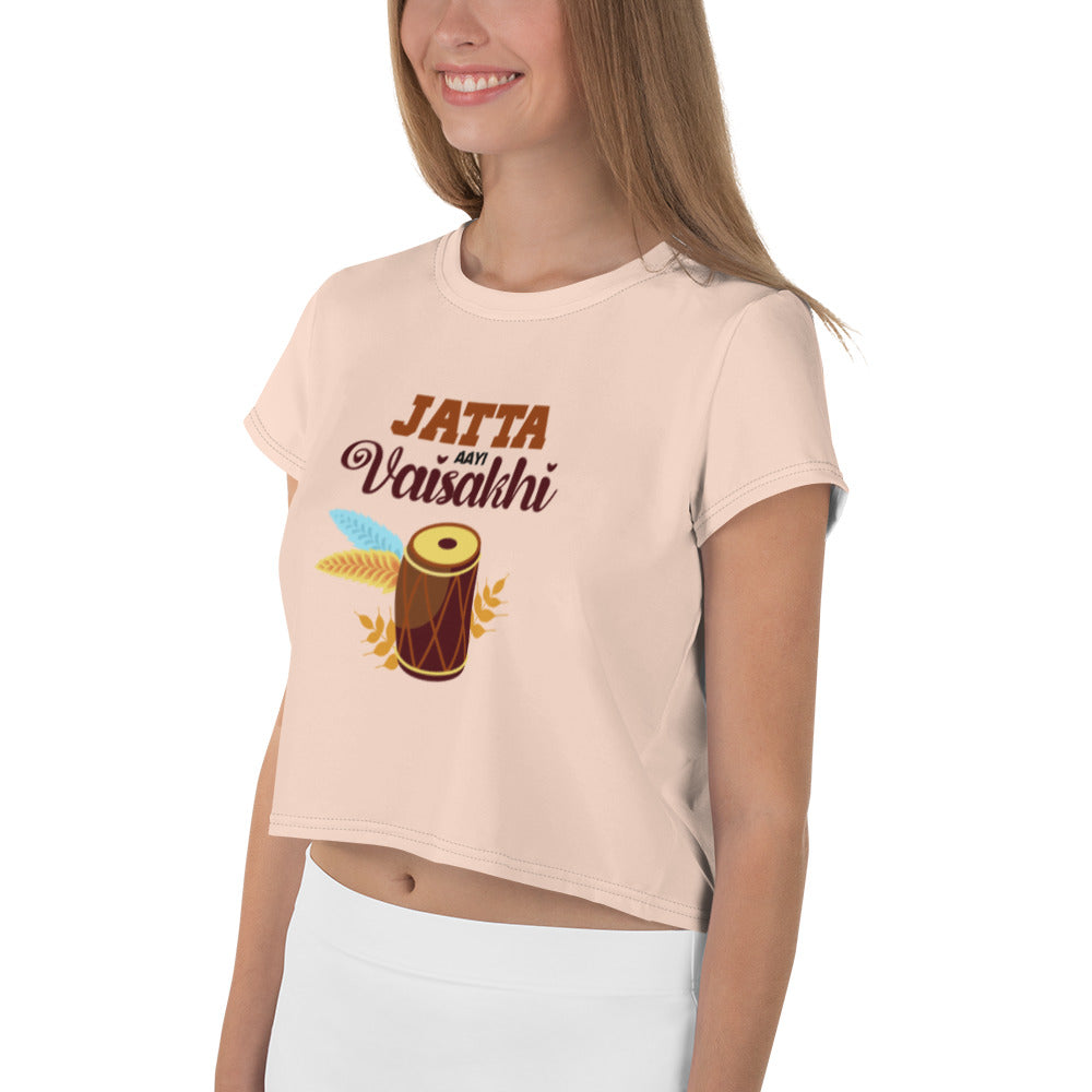 JATTA AAYI VAISAKHI - All-Over Print Crop Tee