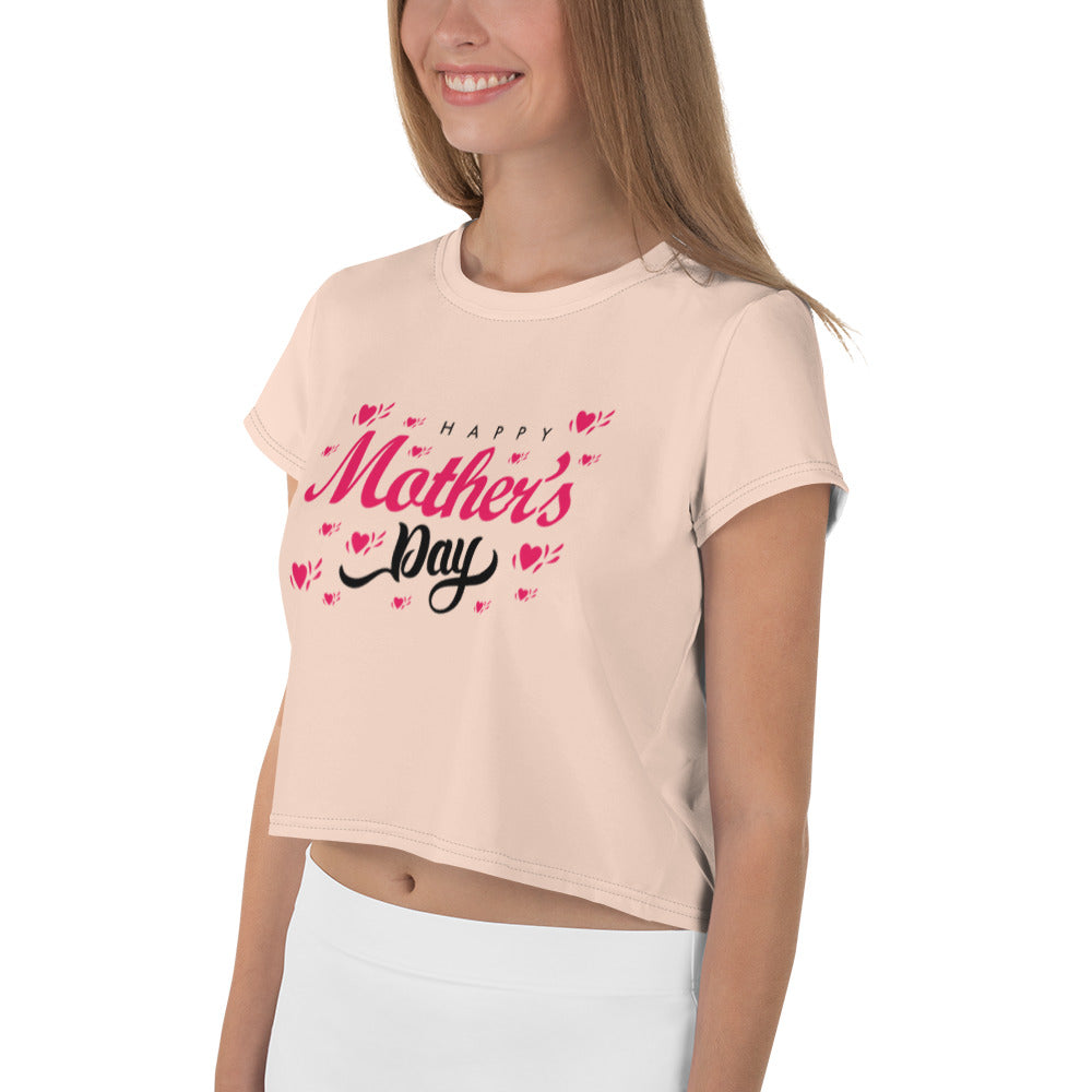 HAPPY MOTHER'S DAY - All-Over Print Crop Tee