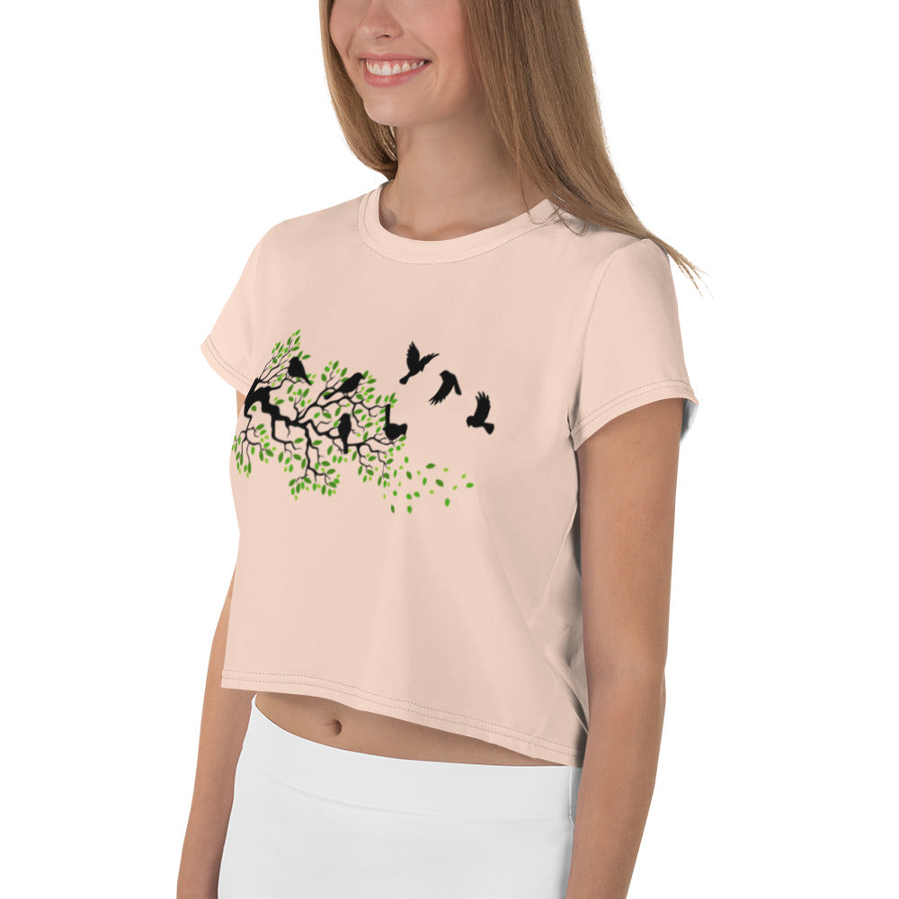 SPARROWS - All-Over Print Crop Tee