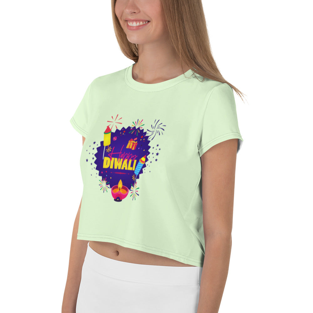 DIWALI - All-Over Print Crop Tee