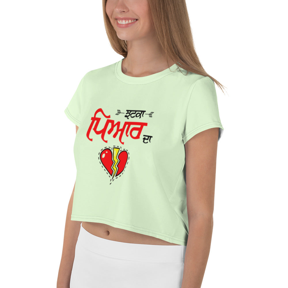 JHATKA PYAR DA - All-Over Print Crop Tee