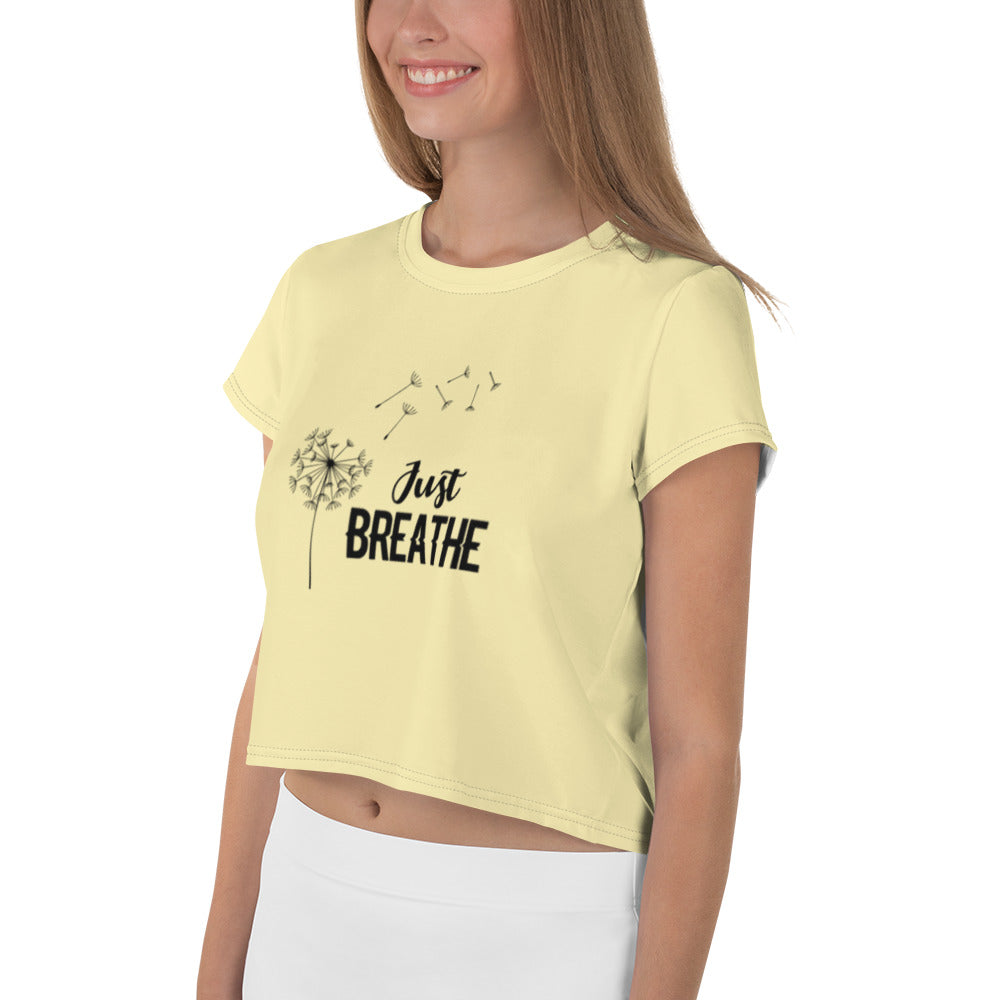 JUST BREATHE - All-Over Print Crop Tee