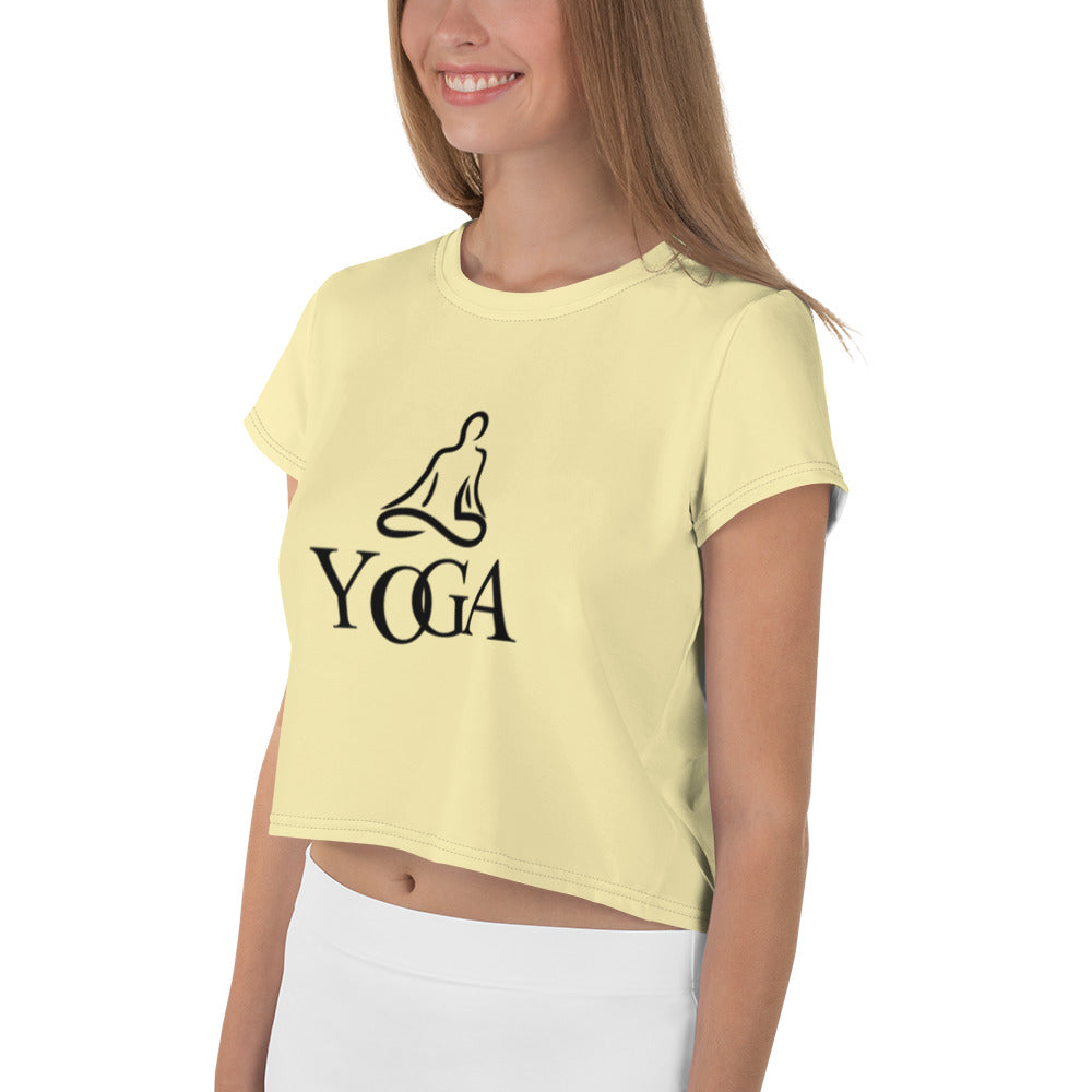 YOGA - All-Over Print Crop Tee