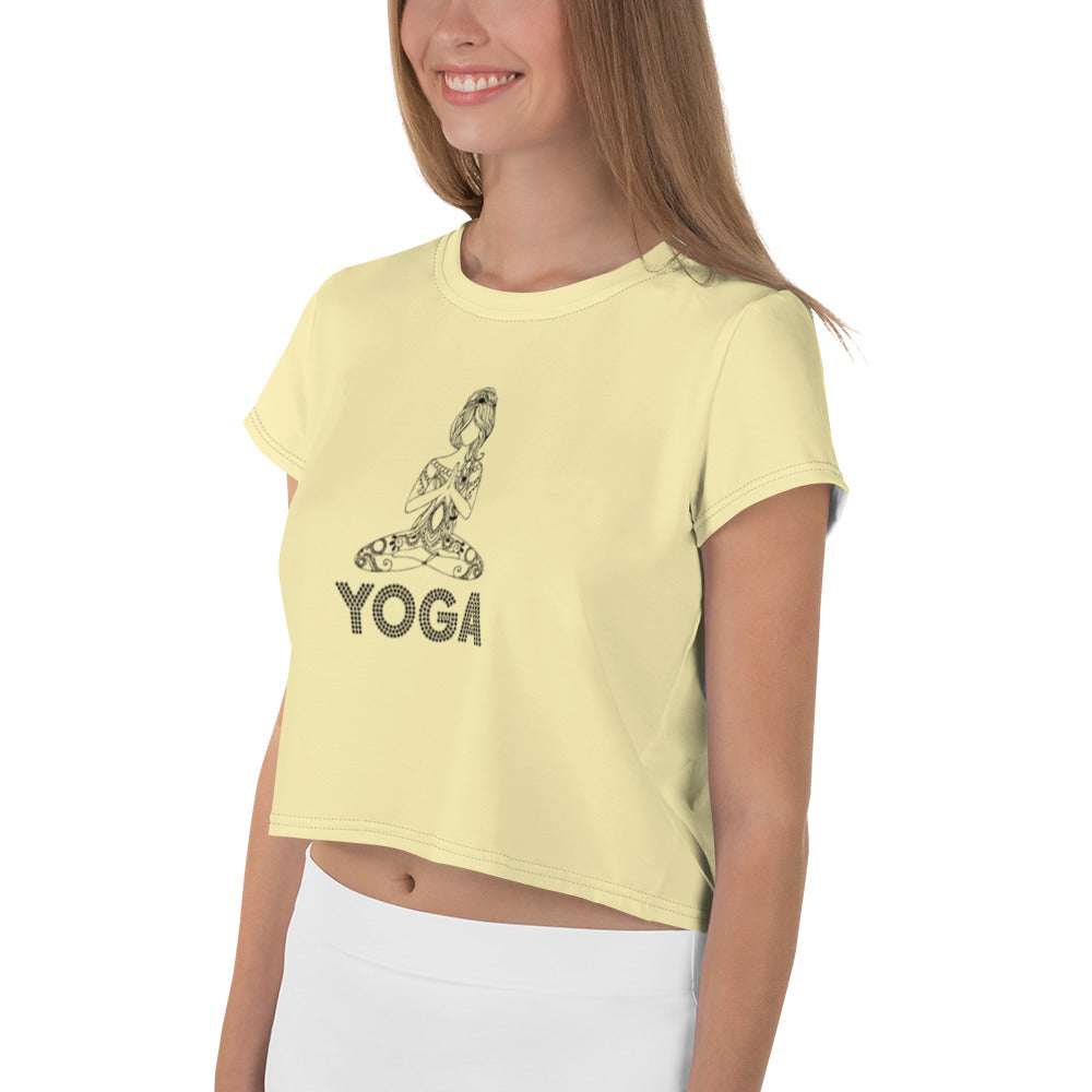 YOGA - All-Over Print Crop Tee