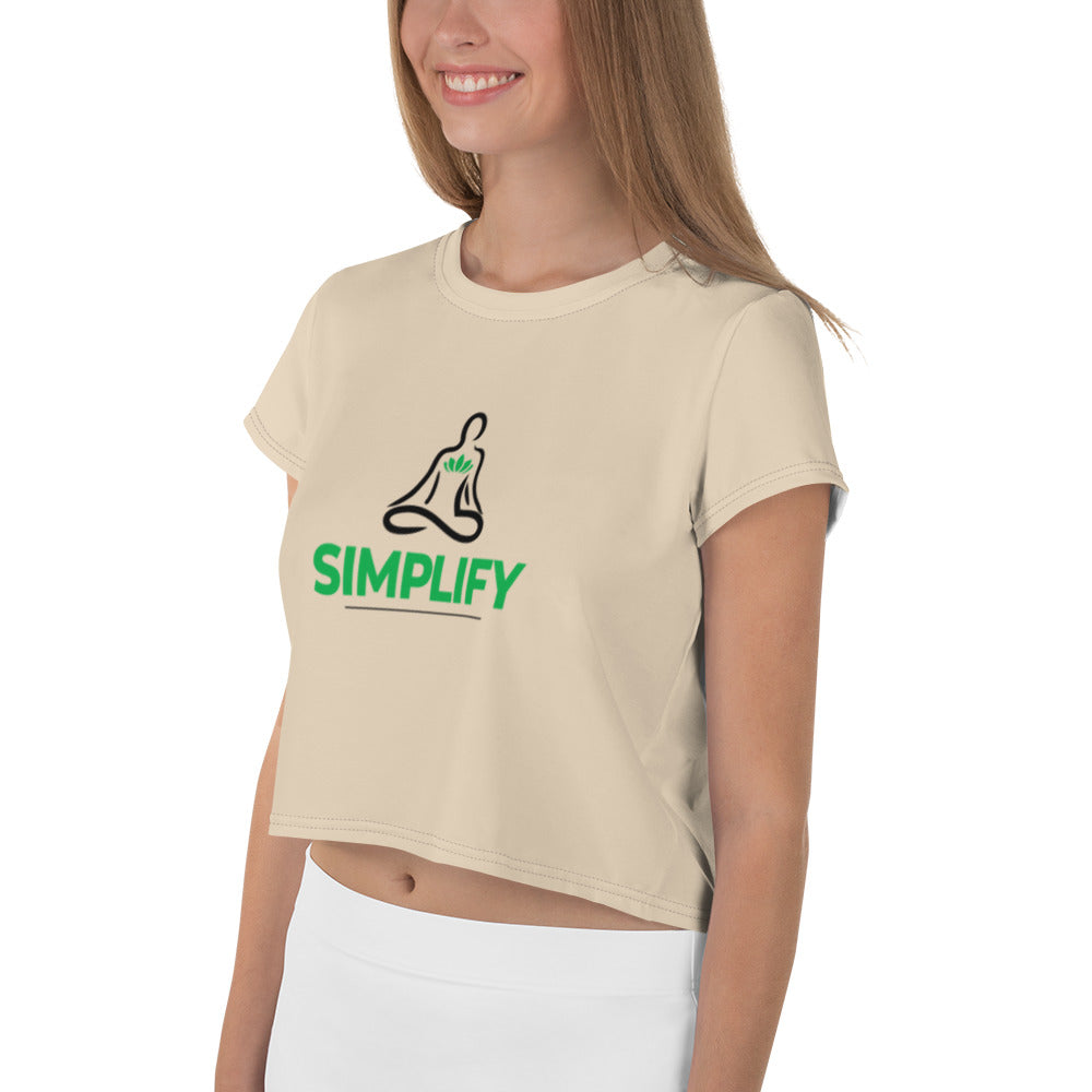 SIMPLIFY - All-Over Print Crop Tee