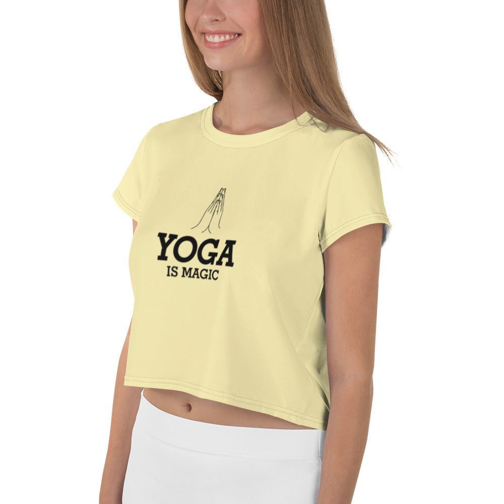 YOGA IS MAGIC - All-Over Print Crop Tee