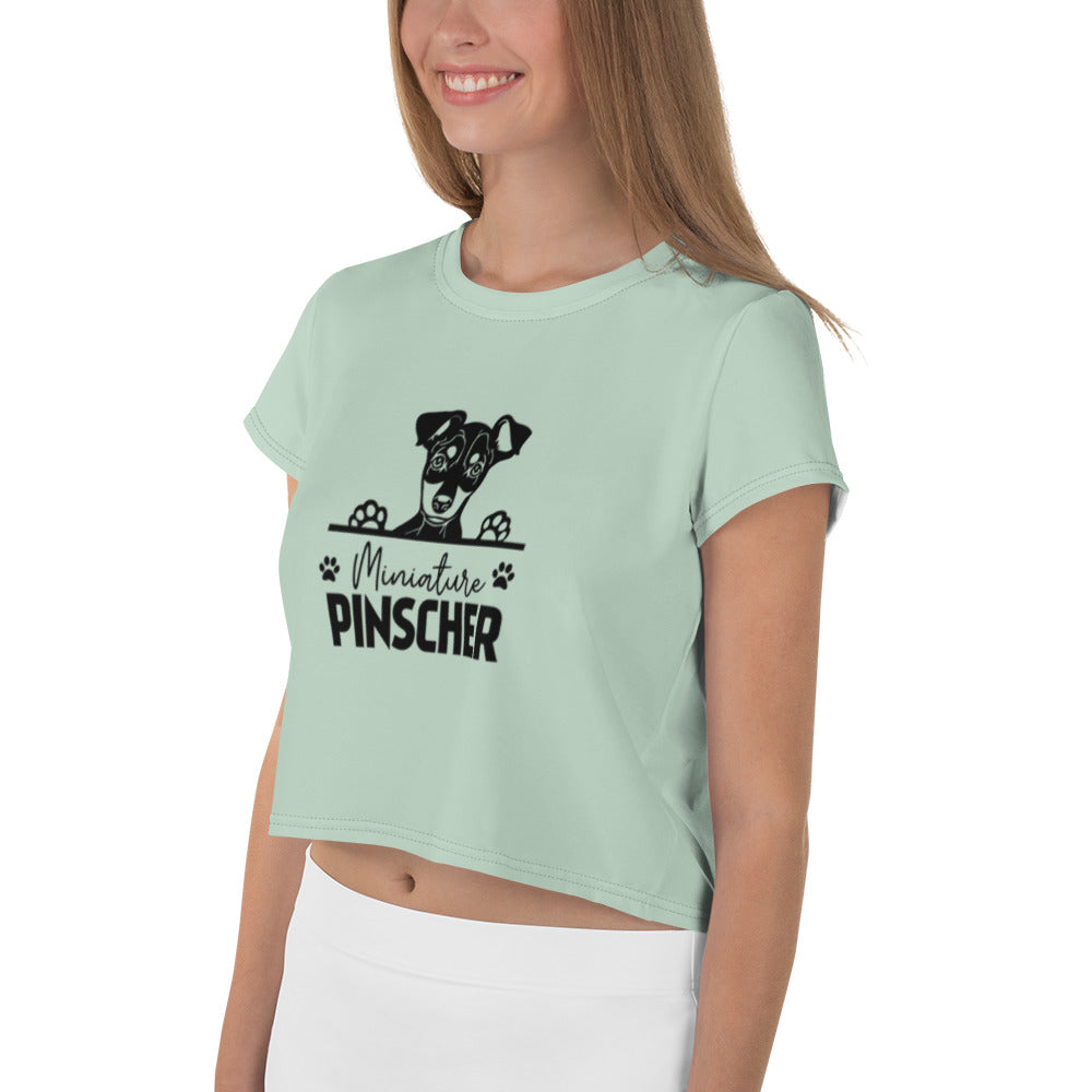 MINIATURE PINSCHER - All-Over Print Crop Tee