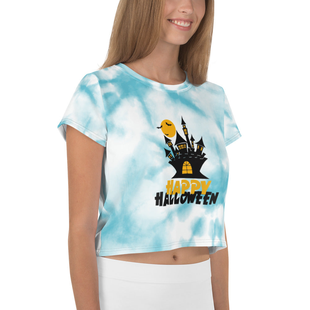 HAPPY HALLOWEEN - All-Over Print Crop Tee