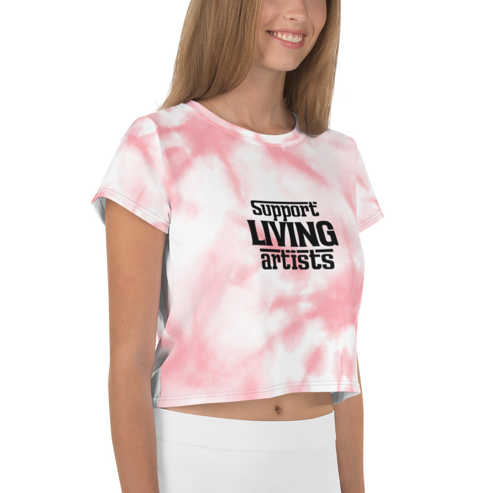 SUPPORT LIVING ARTISTS - All-Over Print Crop Tee