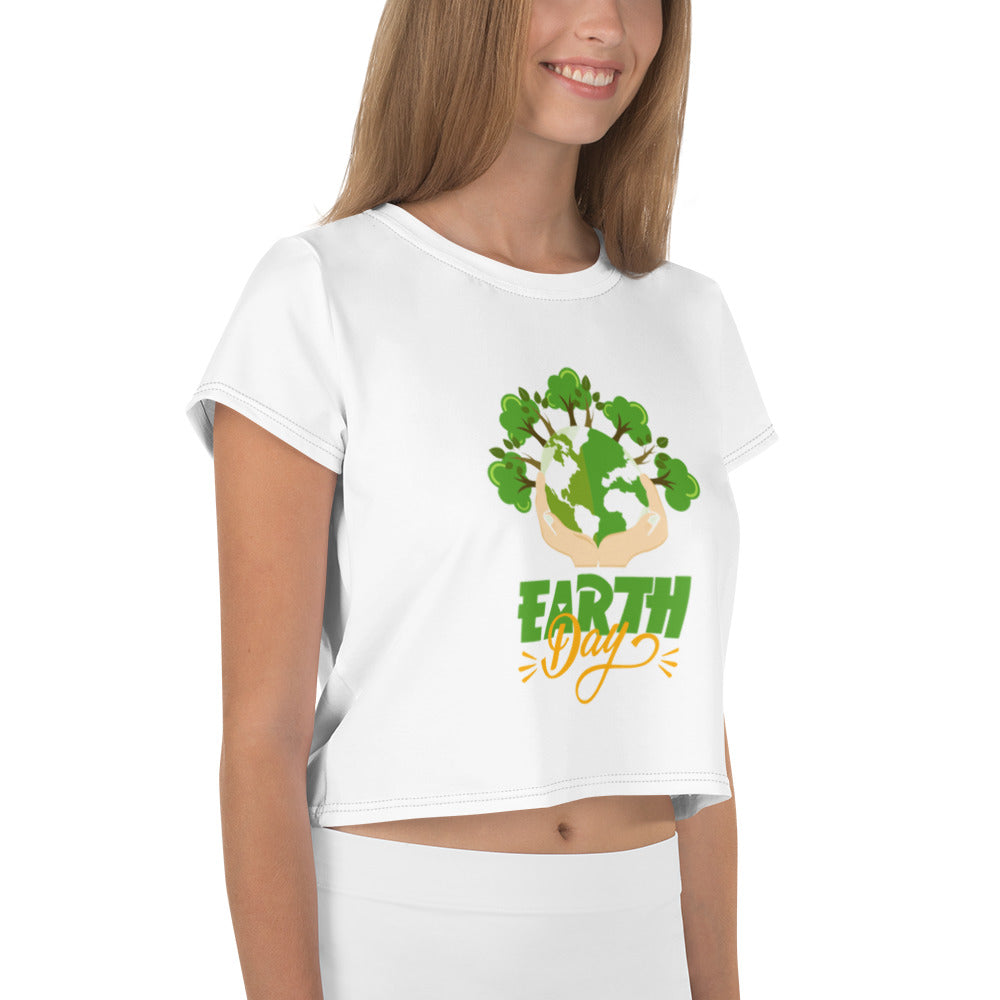 EARTH DAY - All-Over Print Crop Tee