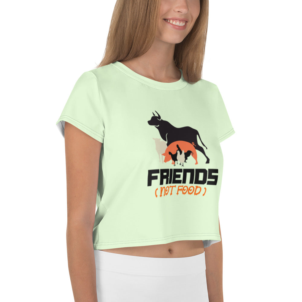 FRIENDS NOT FOOD - All-Over Print Crop Tee