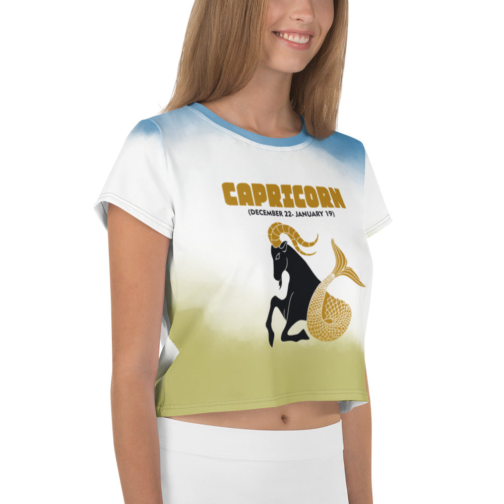 CAPRICORN - All-Over Print Crop Tee