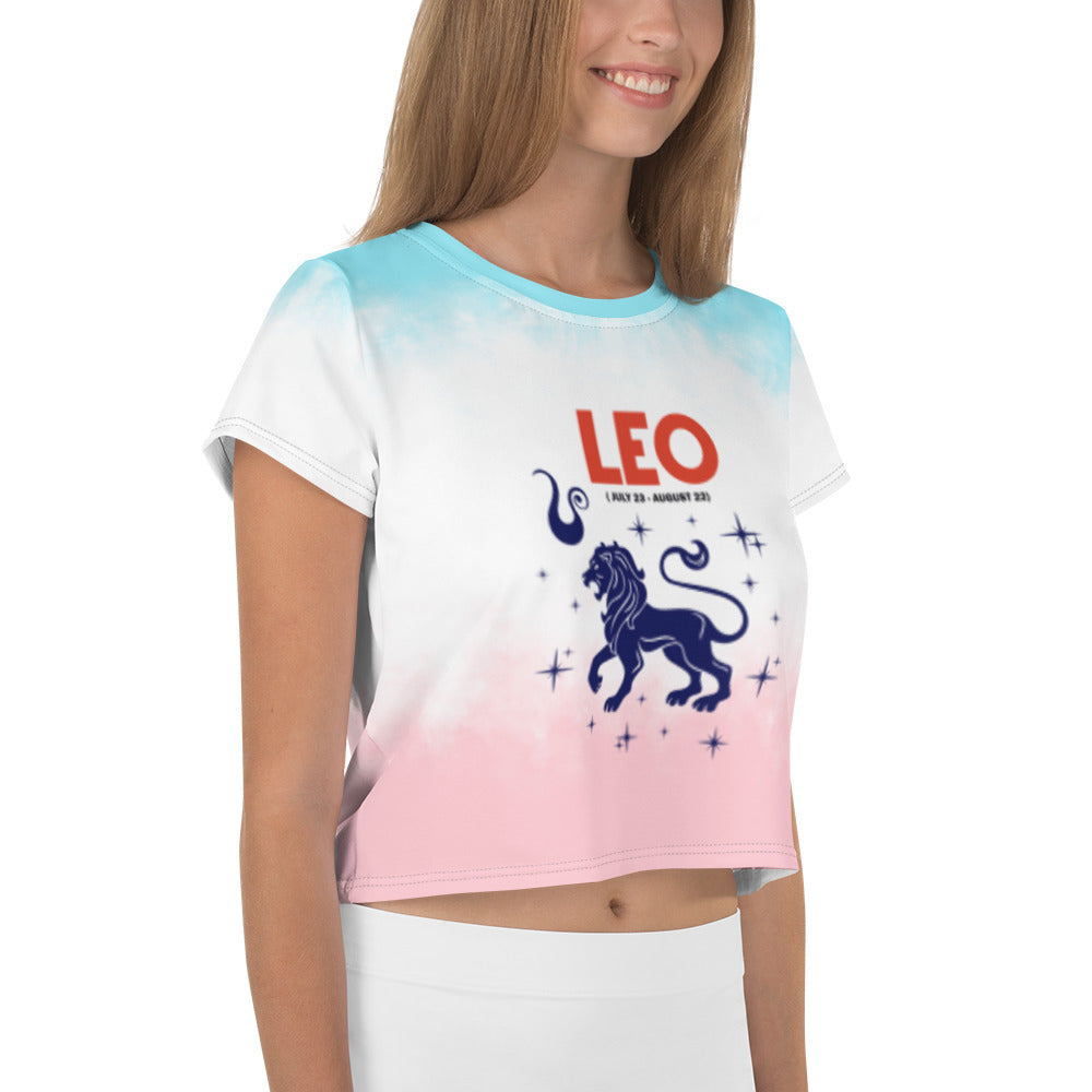 LEO - All-Over Print Crop Tee