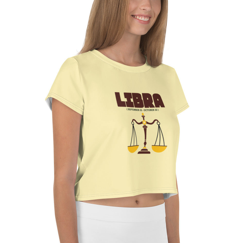 LIBRA - All-Over Print Crop Tee