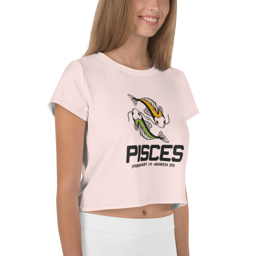 PISCES - All-Over Print Crop Tee