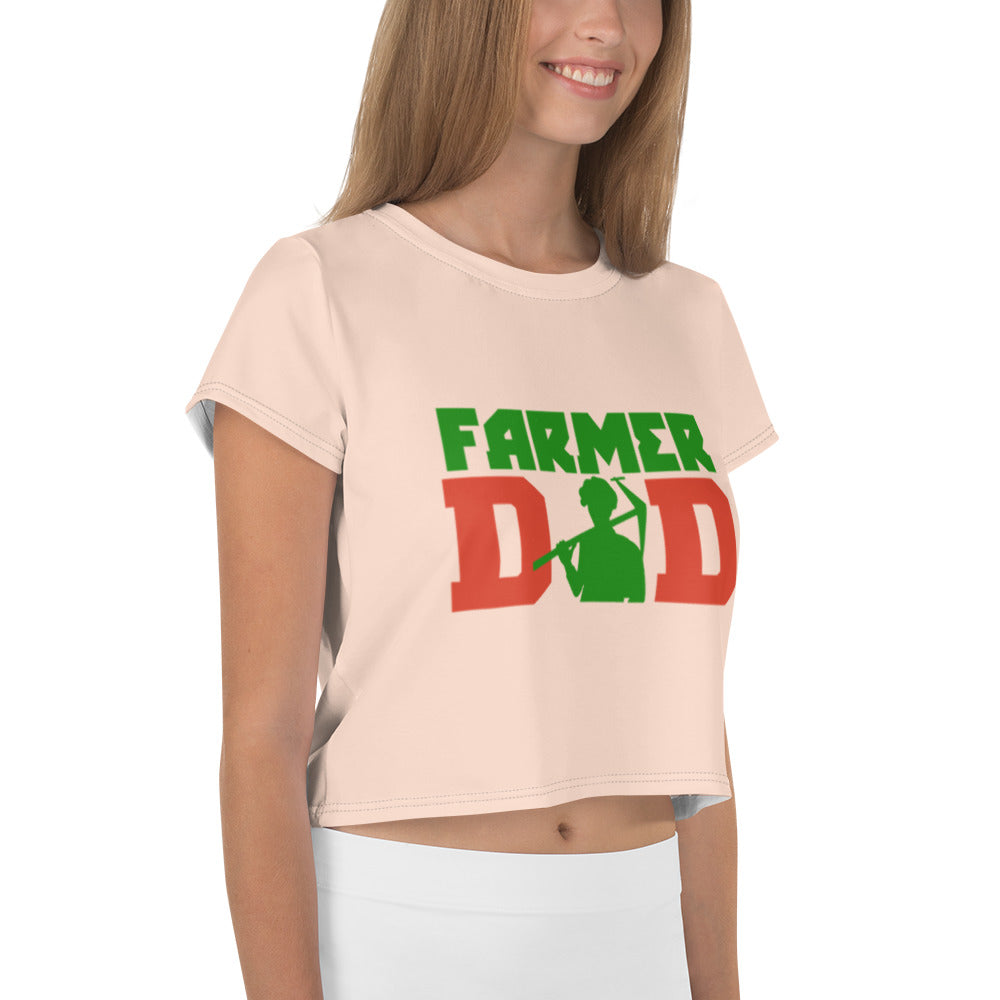 FARMER DAD - All-Over Print Crop Tee