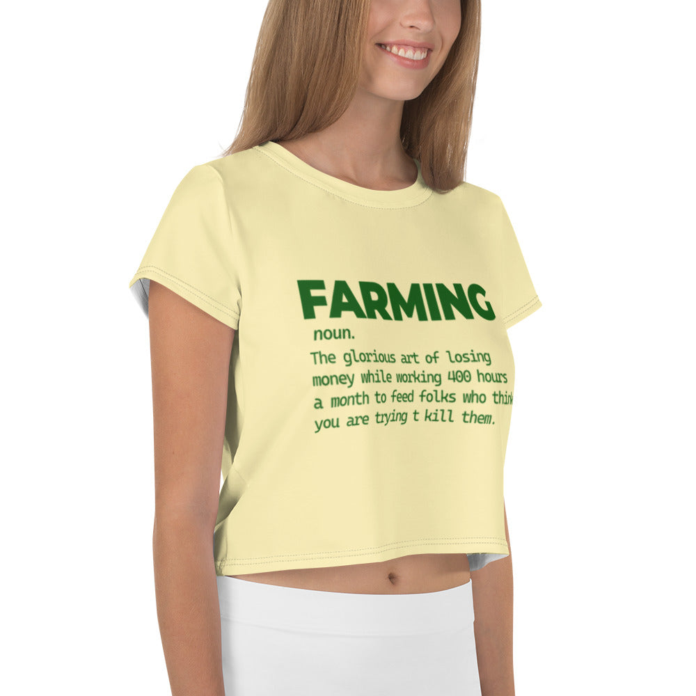 FARMING - All-Over Print Crop Tee