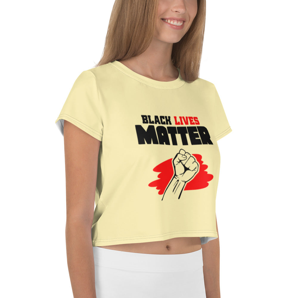 BLACK LIVES MATTER - All-Over Print Crop Tee