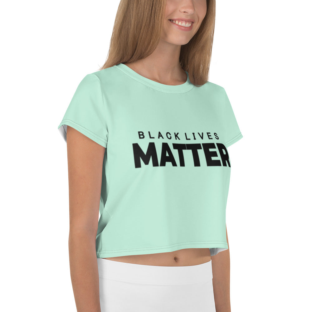 BLACK LIVES MATTER - All-Over Print Crop Tee