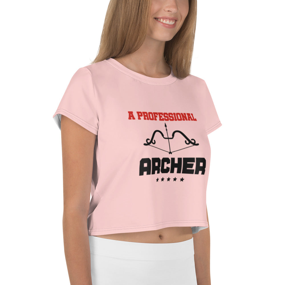 A PROFESSIONAL ARCHER - All-Over Print Crop Tee