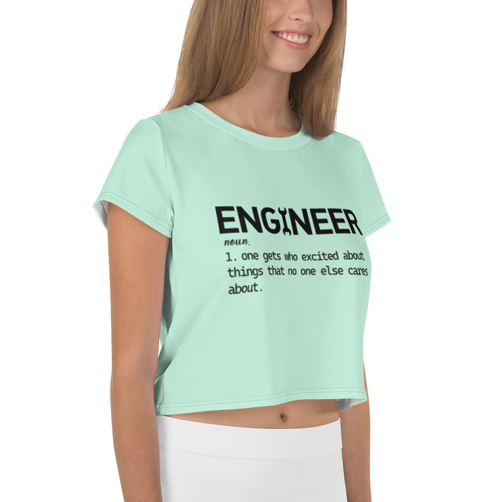 ENGINEER - All-Over Print Crop Tee