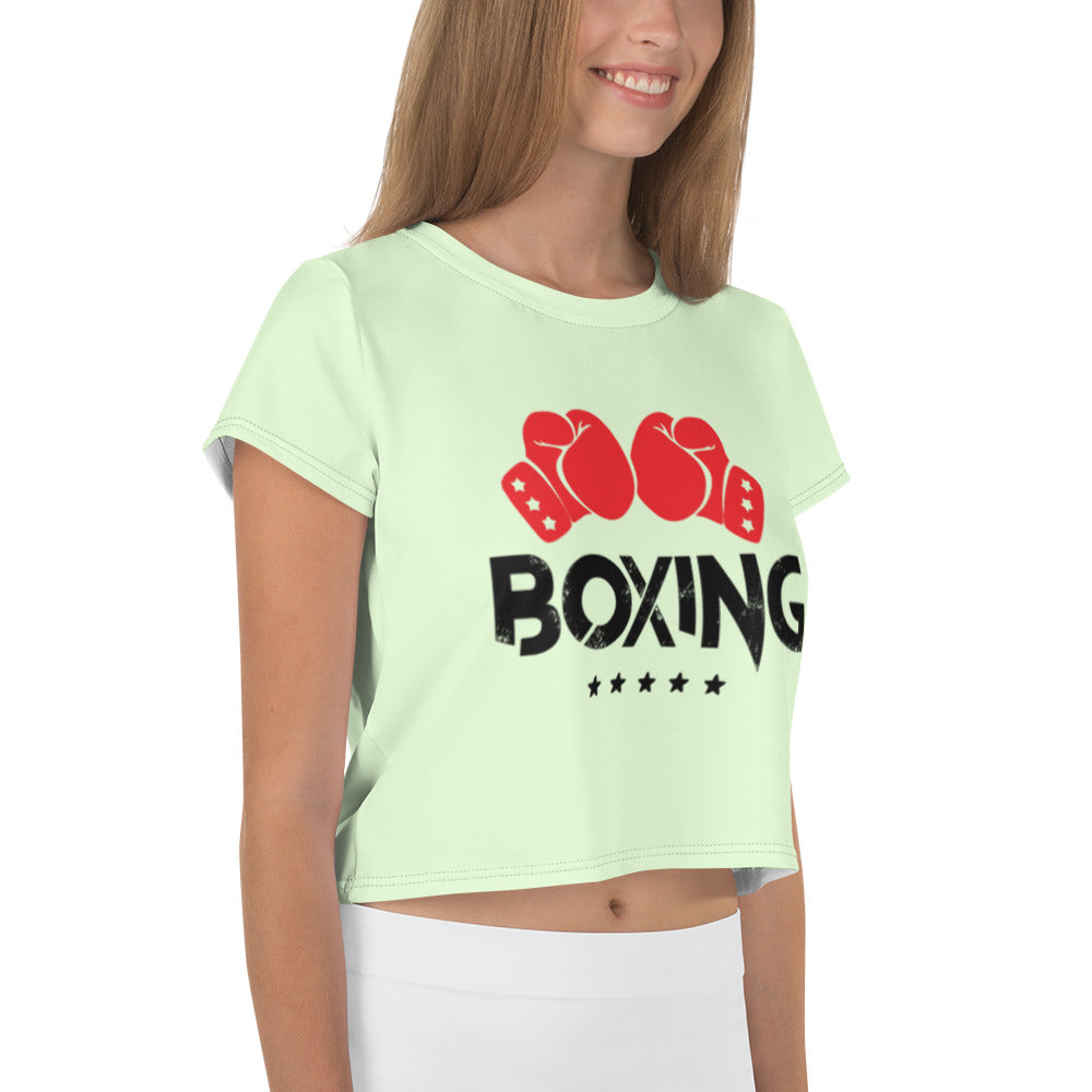 BOXING - All-Over Print Crop Tee