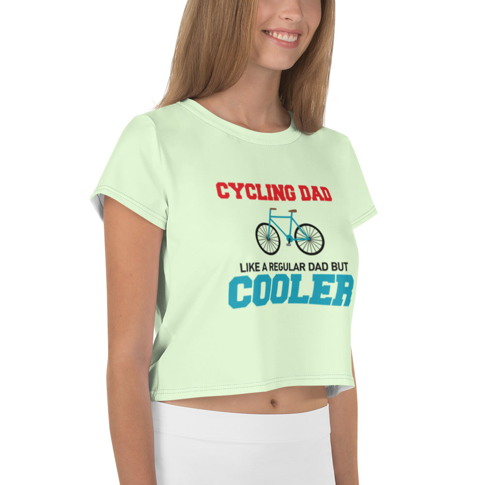 CYCLING DAD - All-Over Print Crop Tee