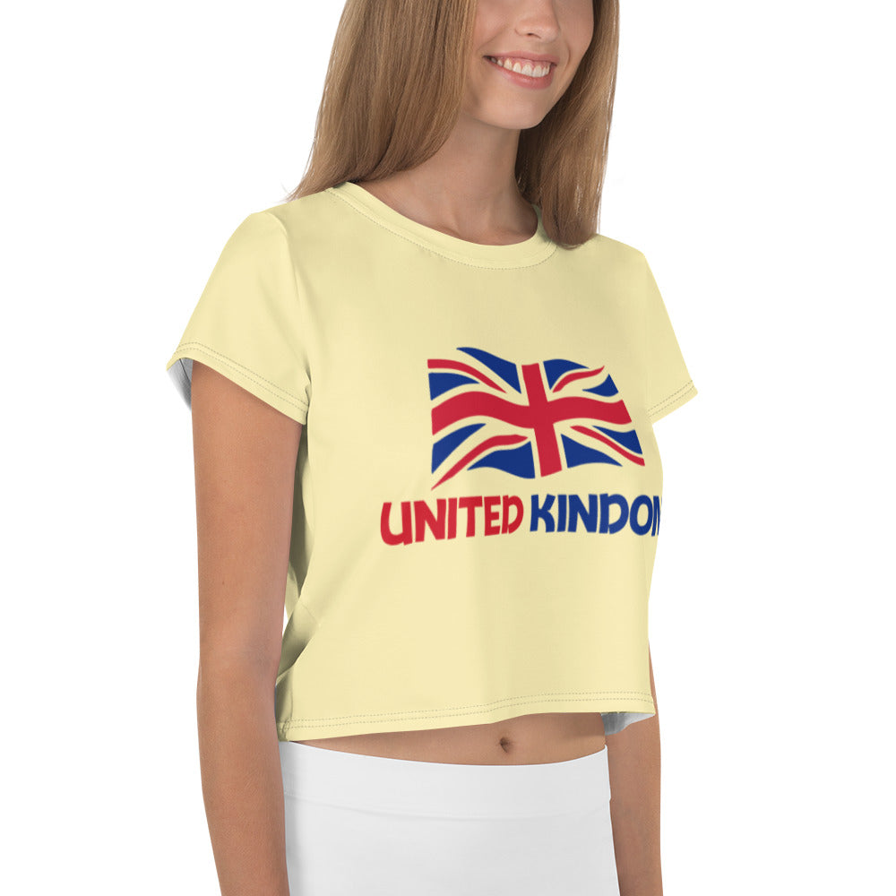UNITED KINDOM - All-Over Print Crop Tee